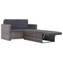 Voir la diapositive 3 : VIDAXL Salon de jardin 2 pcs avec coussins Resine tressee Gris