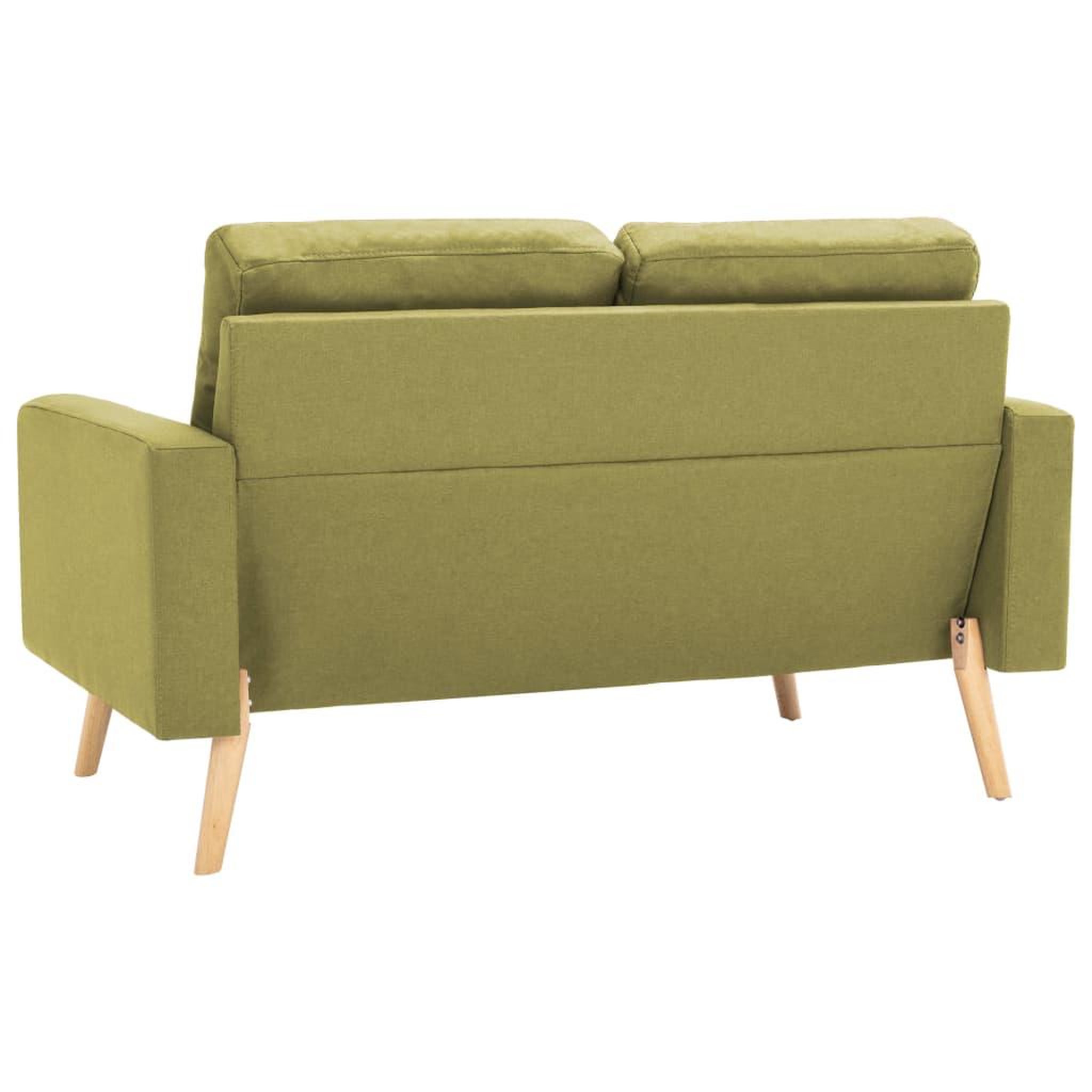 Voir la diapositive 5 : VIDAXL Canape a 2 places Vert Tissu