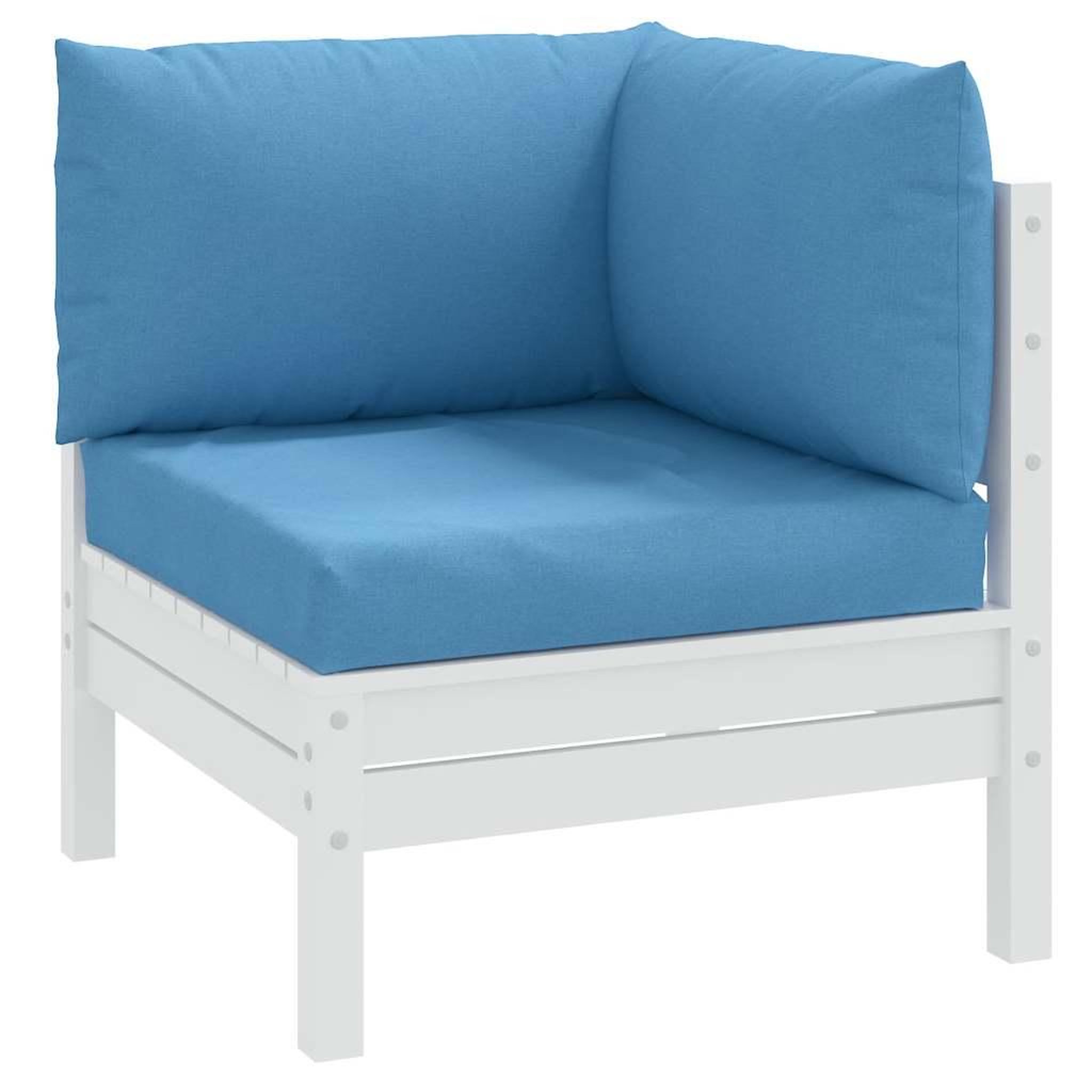 VIDAXL Coussins de palette lot de 3 bleu melange tissu