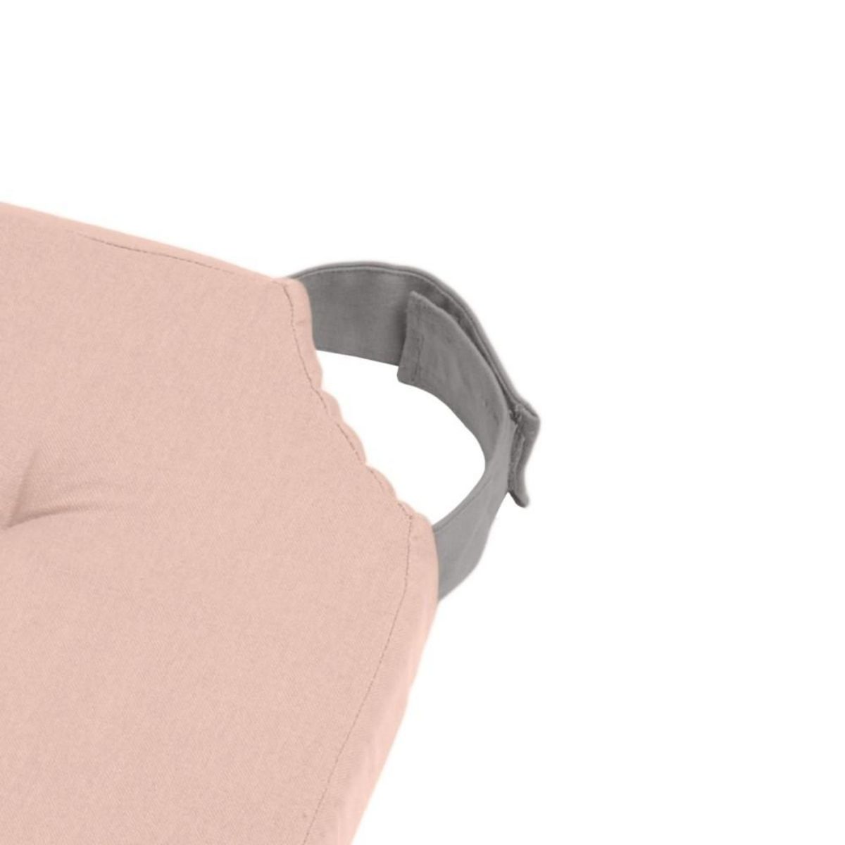 STOF Lot de 4 galettes de chaise Duo velcro 38x38 Poudre souris