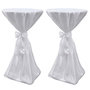 Voir la diapositive 1 : VIDAXL Housse de table blanche avec ruban 60 cm 2 pieces