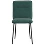 Voir la diapositive 4 : VIDAXL Chaises a manger lot de 4 Vert fonce Velours