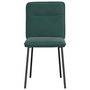 Voir la diapositive 4 : VIDAXL Chaises a manger lot de 4 Vert fonce Velours