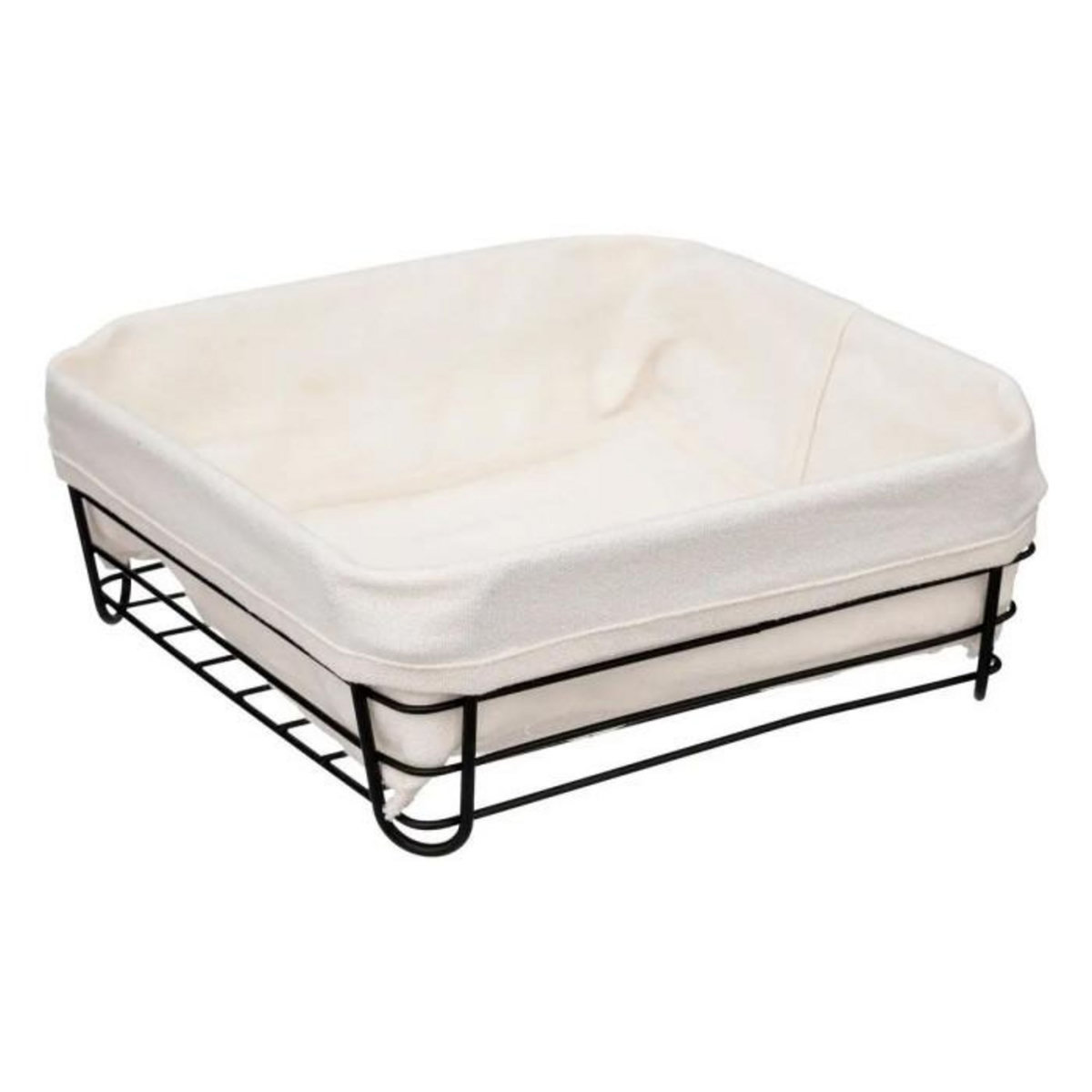 FIVE Corbeille à Pain Carrée  Bistrot  25cm Noir & Blanc