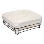 FIVE Corbeille à Pain Carrée  Bistrot  25cm Noir & Blanc