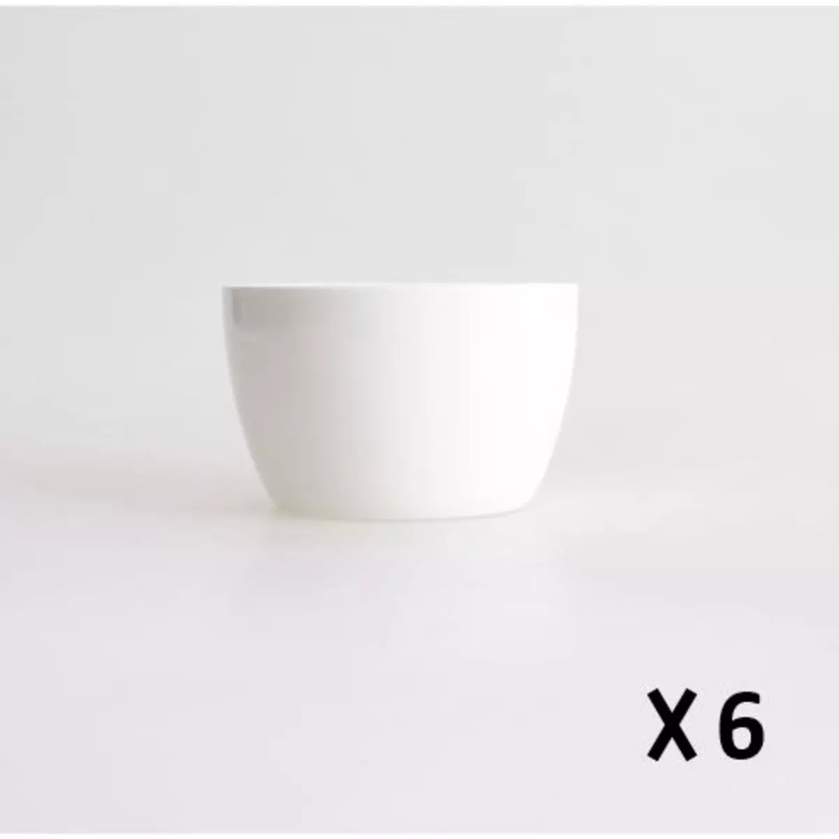 Set de 6 coupelles porcelaine blanche ENZO 