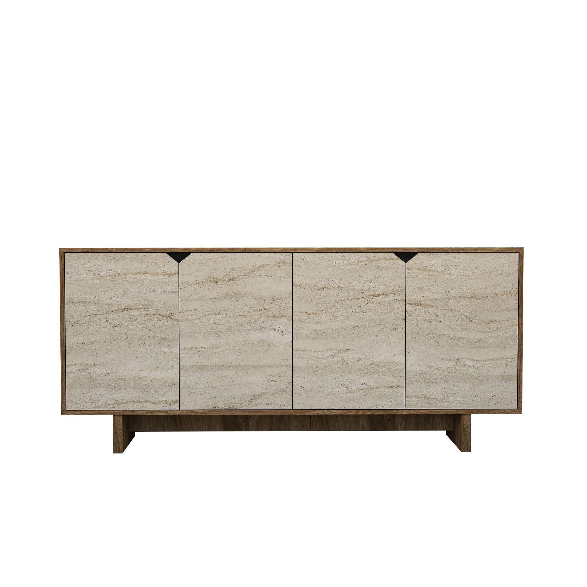 Habitat et Jardin Buffet en bois  istemi  - 180 x 40 x 81 cm - travertin