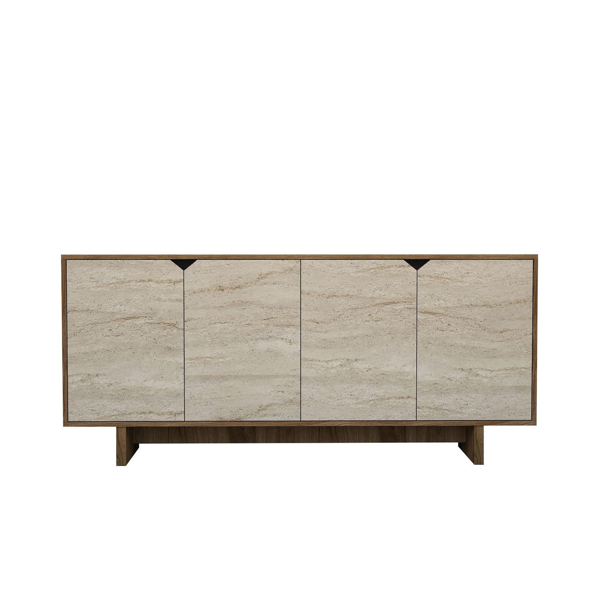 Habitat et Jardin Buffet en bois  Istemi  - 180 x 40 x 81 cm - Travertin