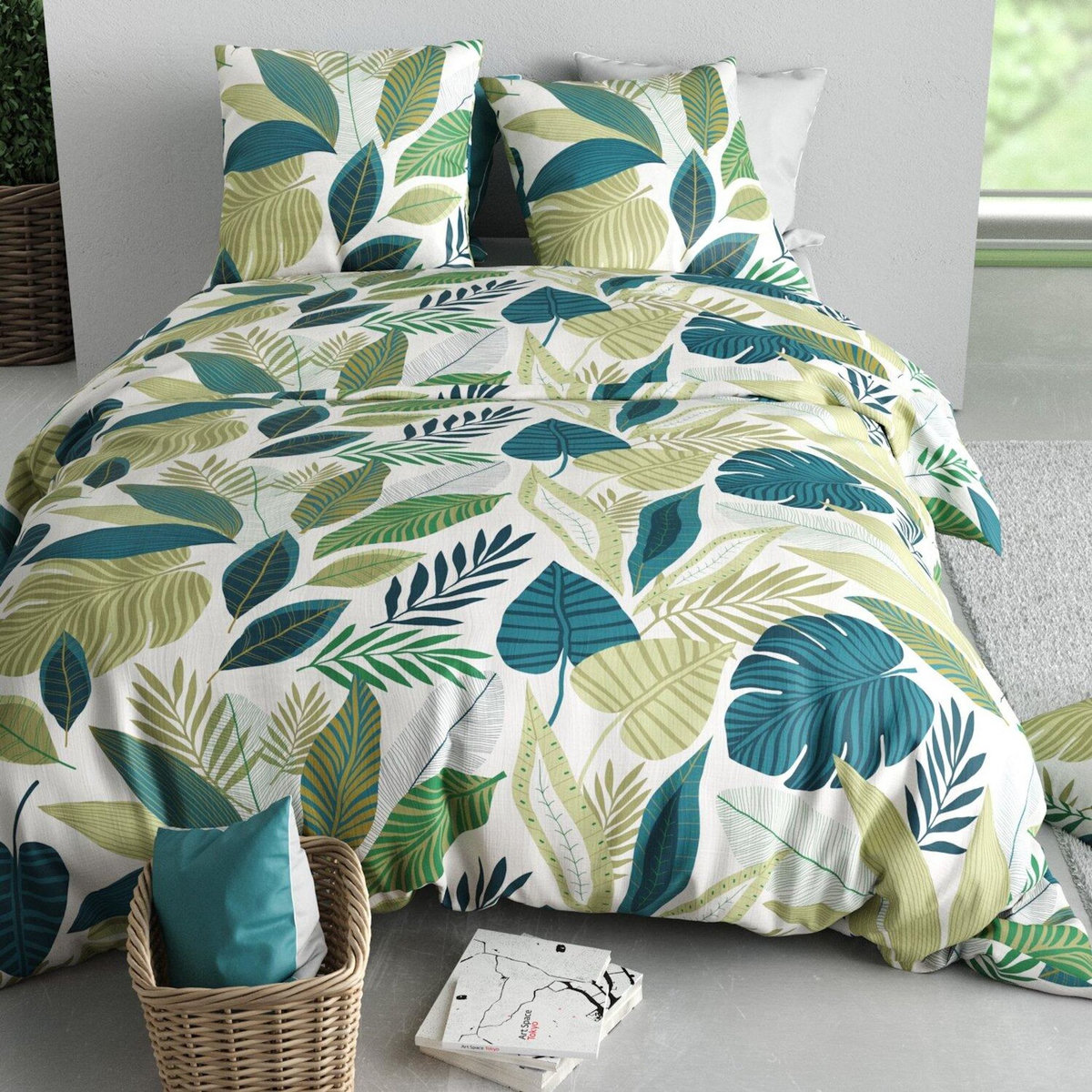 ATELIER DU COTON Parure Housse De Couette 100% Coton 57fils Tropicalia