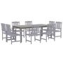 Voir la diapositive 3 : VIDAXL Ensemble a manger de jardin 9 pcs Bois d'acacia Gris