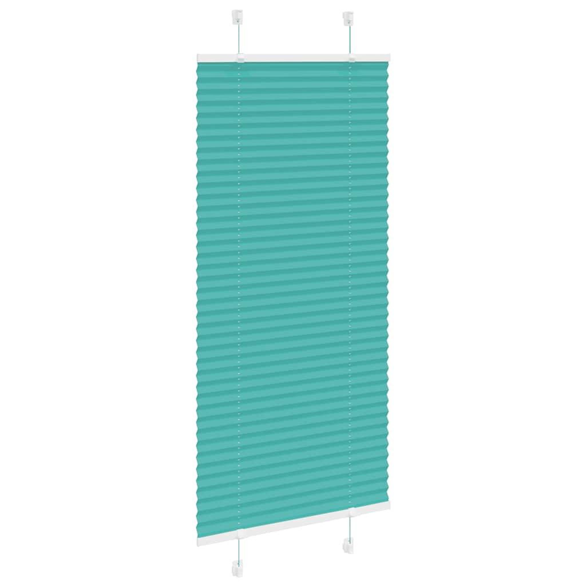 Voir la diapositive 3 : VIDAXL Store plisse vert petrole 60x150 cm largeur du tissu 59,4 cm