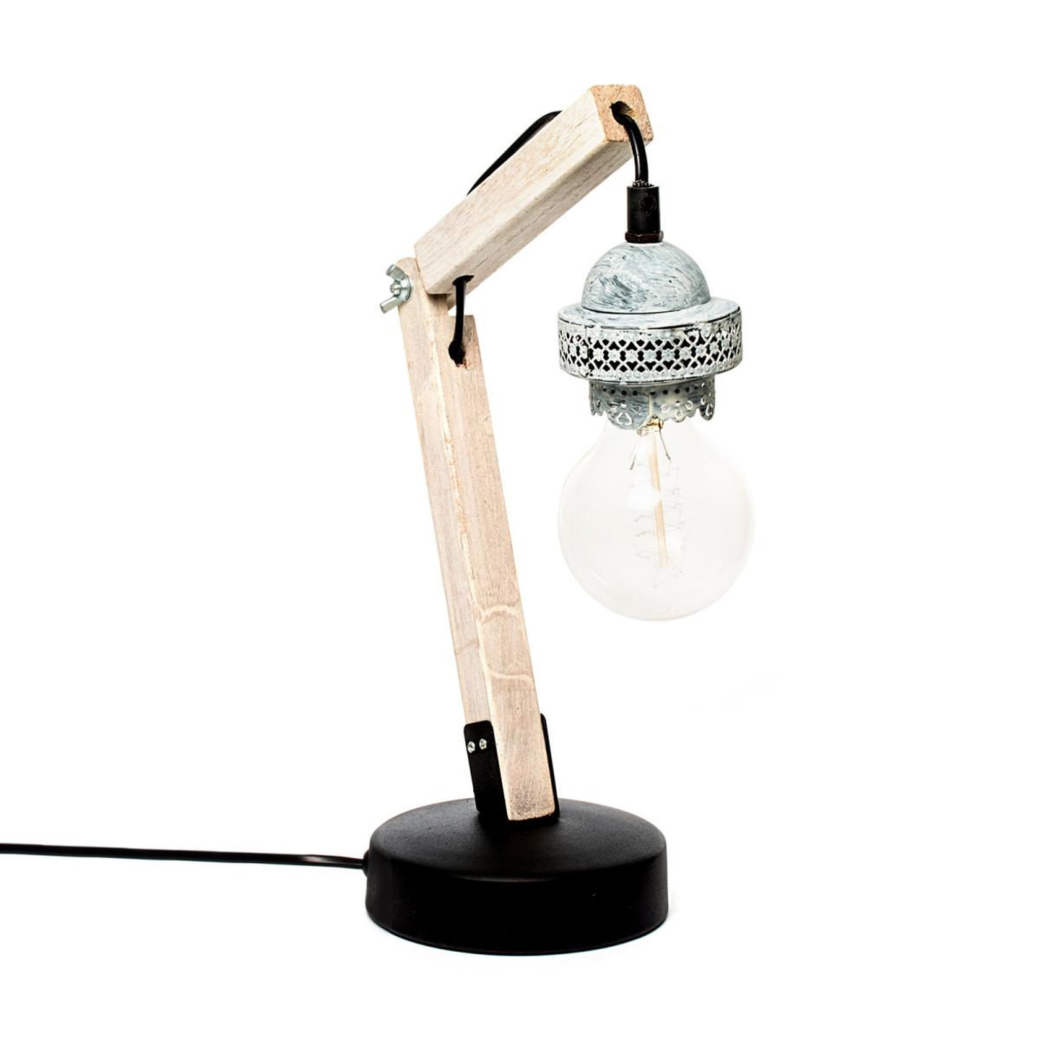 Voir la diapositive 3 : Paris Prix Lampe de Bureau en Bois  Rossa VI  38cm Naturel