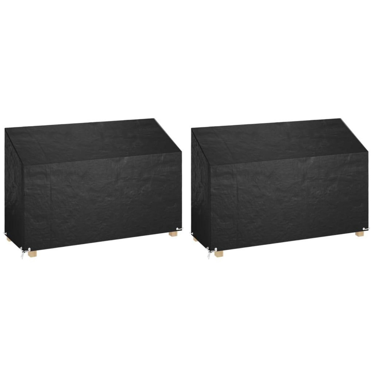 VIDAXL Housses de banc de jardin 2 pcs 8 œillets 190x70x70/88 cm PE
