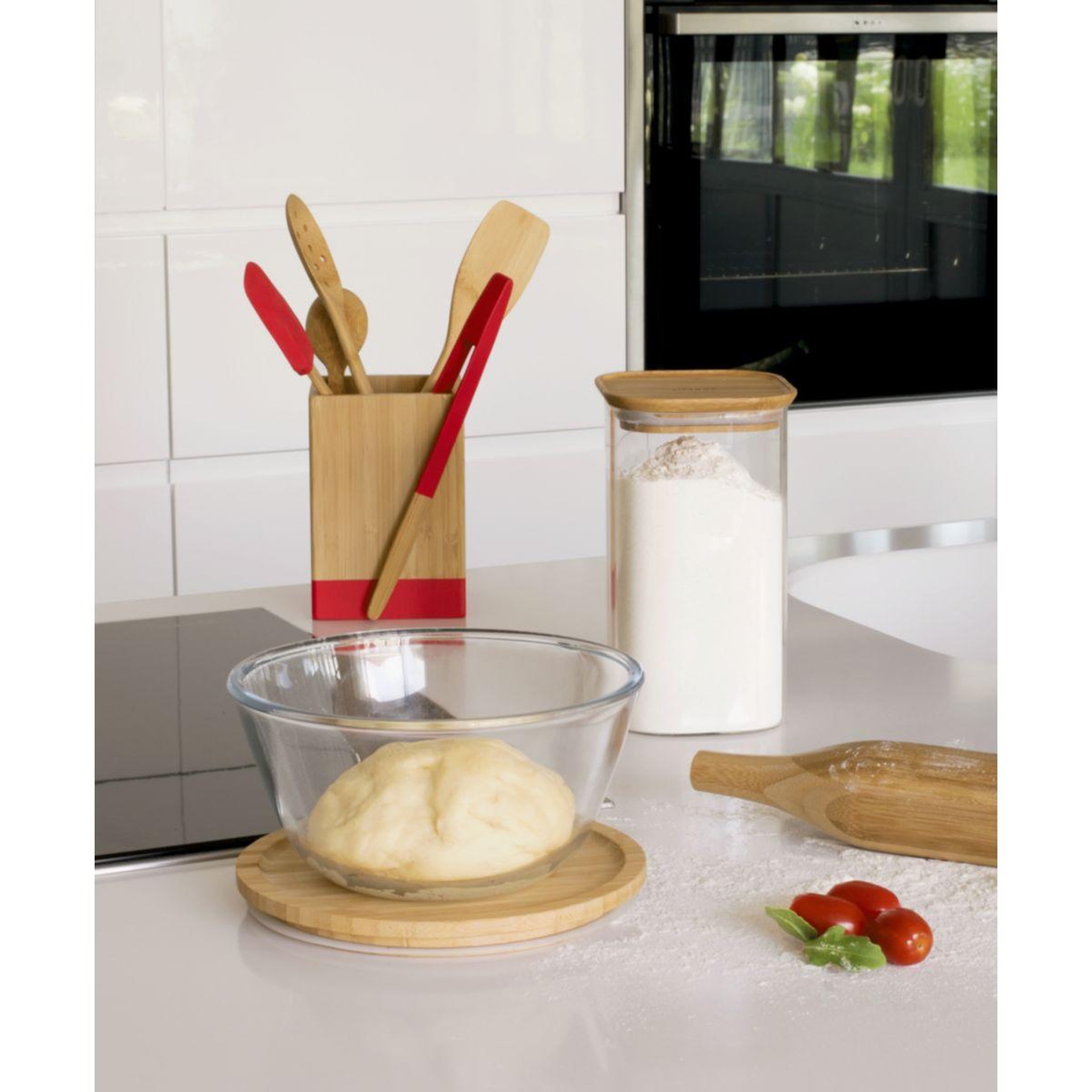 Voir la diapositive 3 : PEBBLY Boîte alimentaire bol a mixer rond 1.6l avec couvercle
