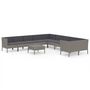Voir la diapositive 2 : VIDAXL Salon de jardin 11 pcs avec coussins Resine tressee Gris