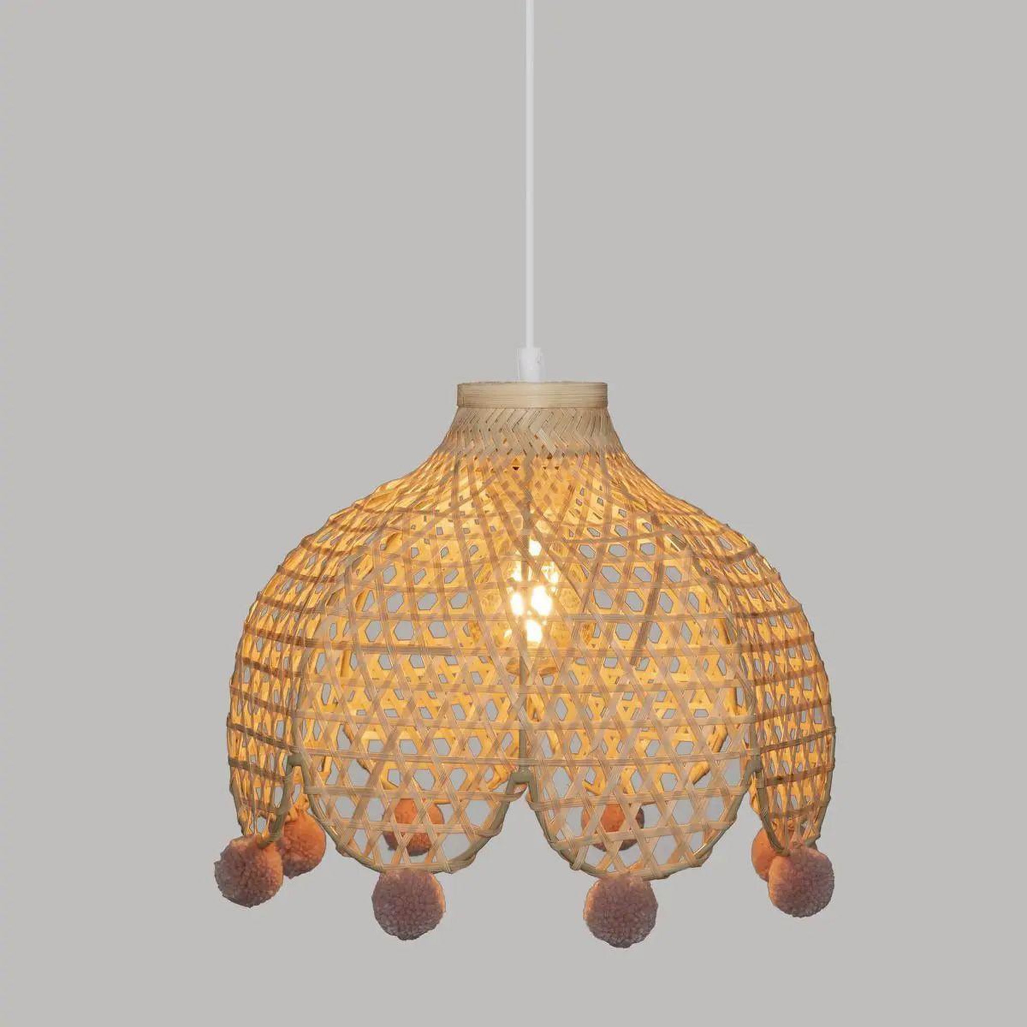 Voir la diapositive 2 : Atmosphera Kids Lampe Suspension Bambou  Campagne  28cm Beige