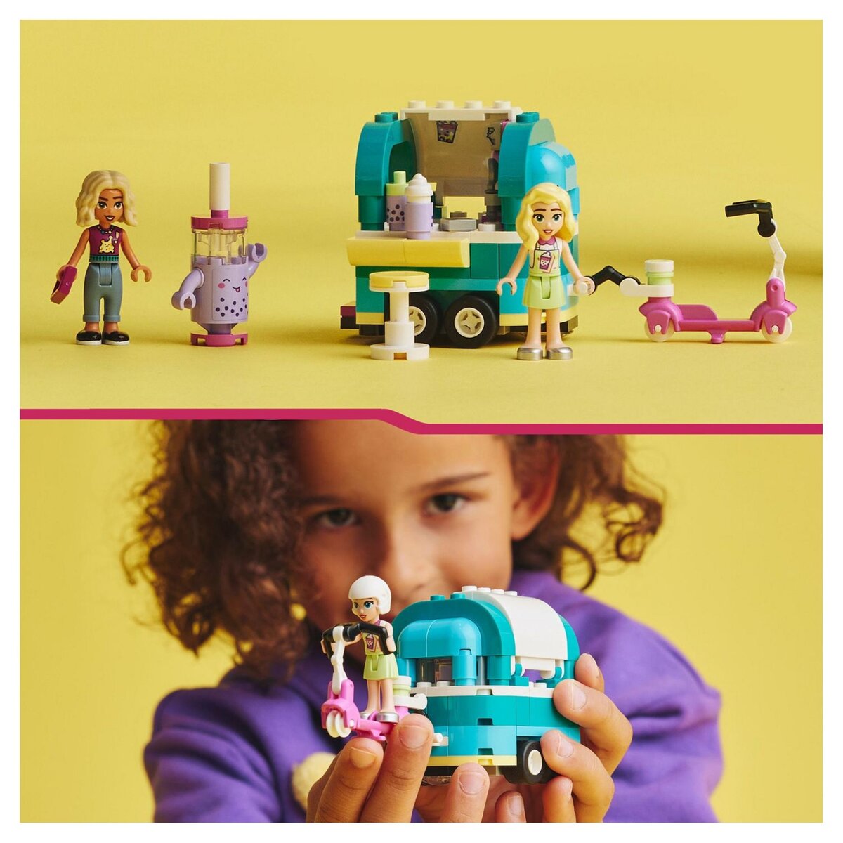 LEGO Friends 41733 La boutique mobile de Bubble Tea, Jouet Filles et Garçons 6 Ans, Jeu Créatif, avec Véhicules, et Personnages Nova & Mathilde