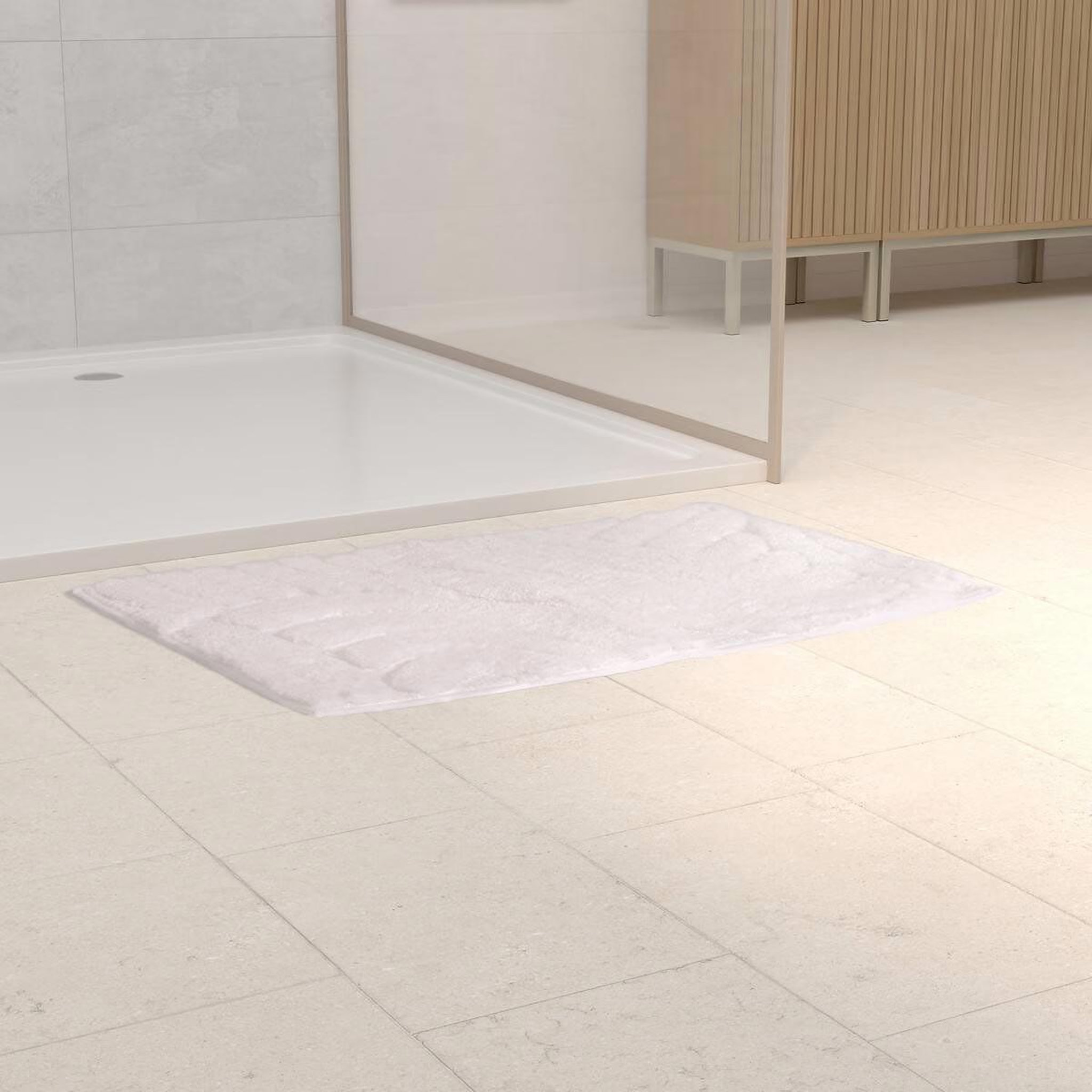 Voir la diapositive 3 : FIVE Tapis de bain design  cloudy  50x75cm blanc