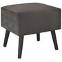 Voir la diapositive 3 : VIDAXL Table de chevet Gris 40x35x40 cm Velours