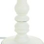 Voir la diapositive 2 : ATMOSPHERA Lampe à Poser en Bois  Leo  36cm Blanc
