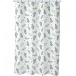 GUY LEVASSEUR Rideau de douche imprimé feuille en polyester GARDEN