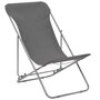 Voir la diapositive 2 : VIDAXL Chaises de plage pliables lot de 2 Acier et tissu oxford Gris
