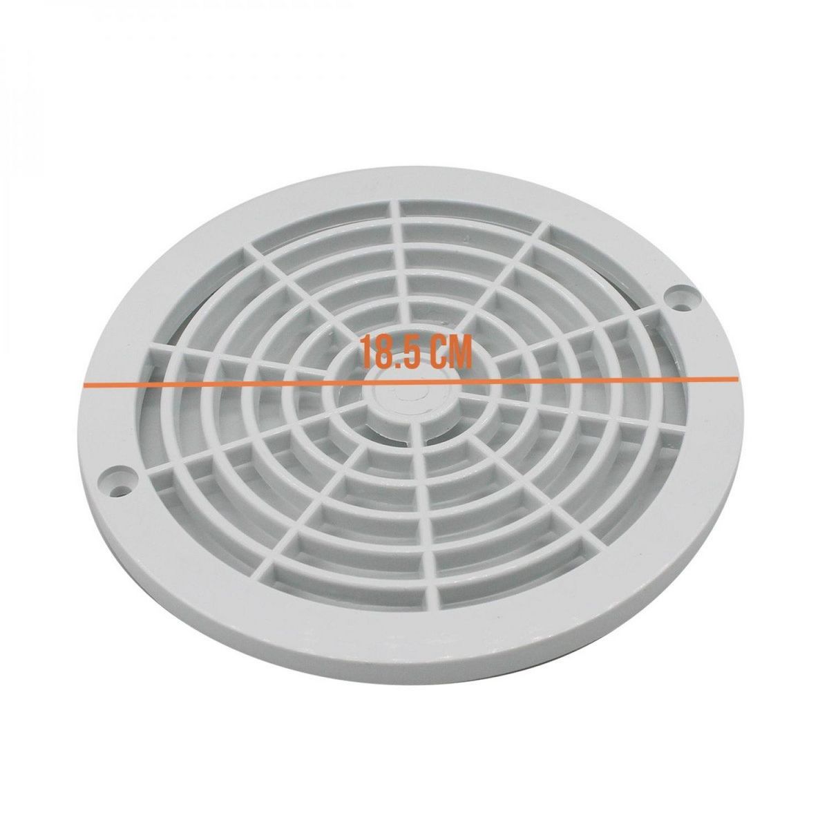 LINXOR Grille bonde de fond ronde pour piscine - Diam 18,5 cm - Blanc