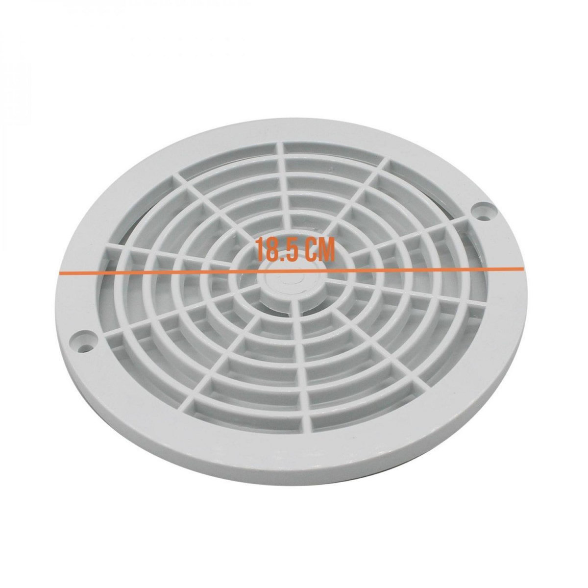 LINXOR Grille bonde de fond ronde pour piscine - Diam 18,5 cm - Blanc