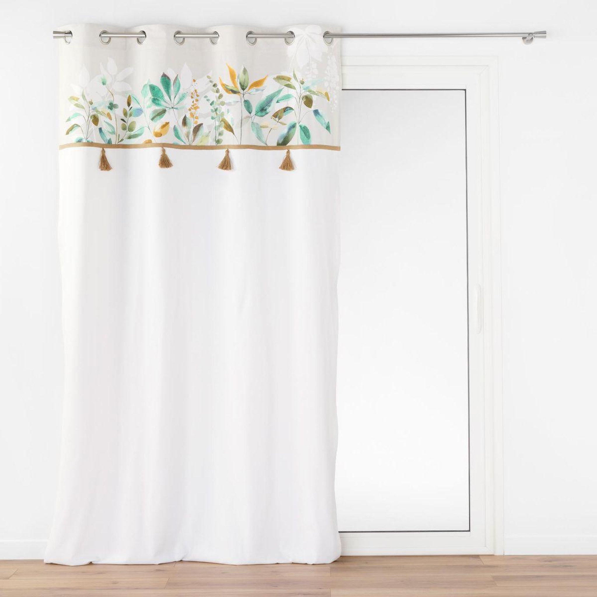 Douceur d'Intérieur Rideau à œillets avec pompons  dilaris  140x240cm multicolore