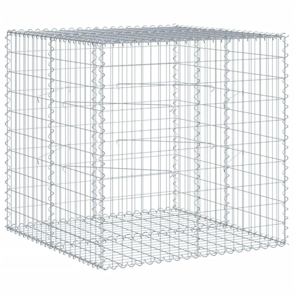 VIDAXL Panier gabion avec couvercle 100x100x100 cm fer galvanise
