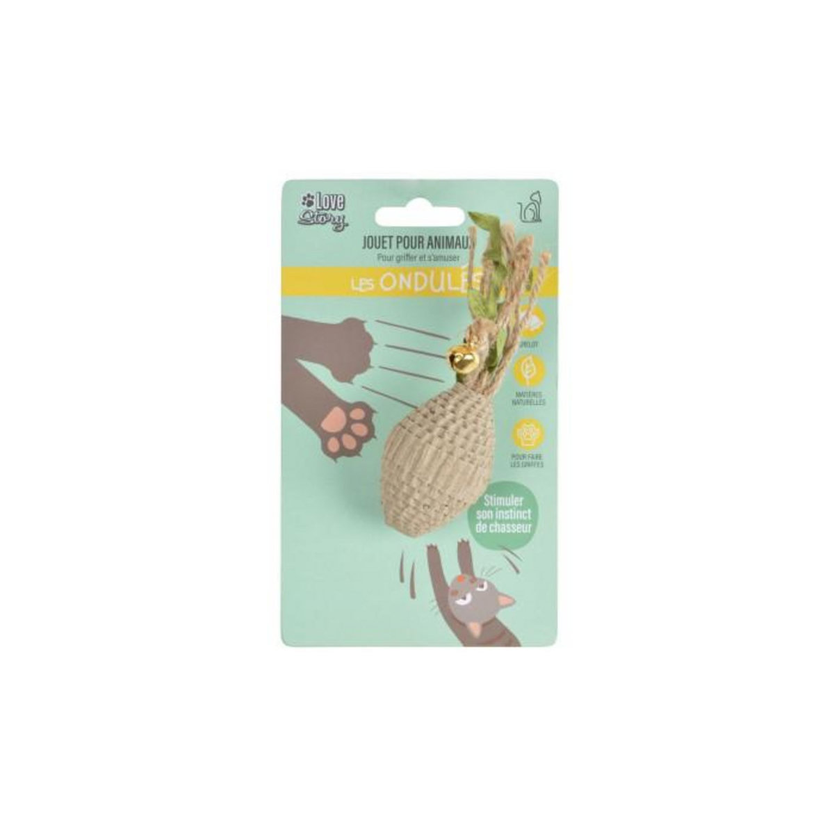 Paris Prix Jouet pour Chat  Balle & Ficelles  13cm Naturel