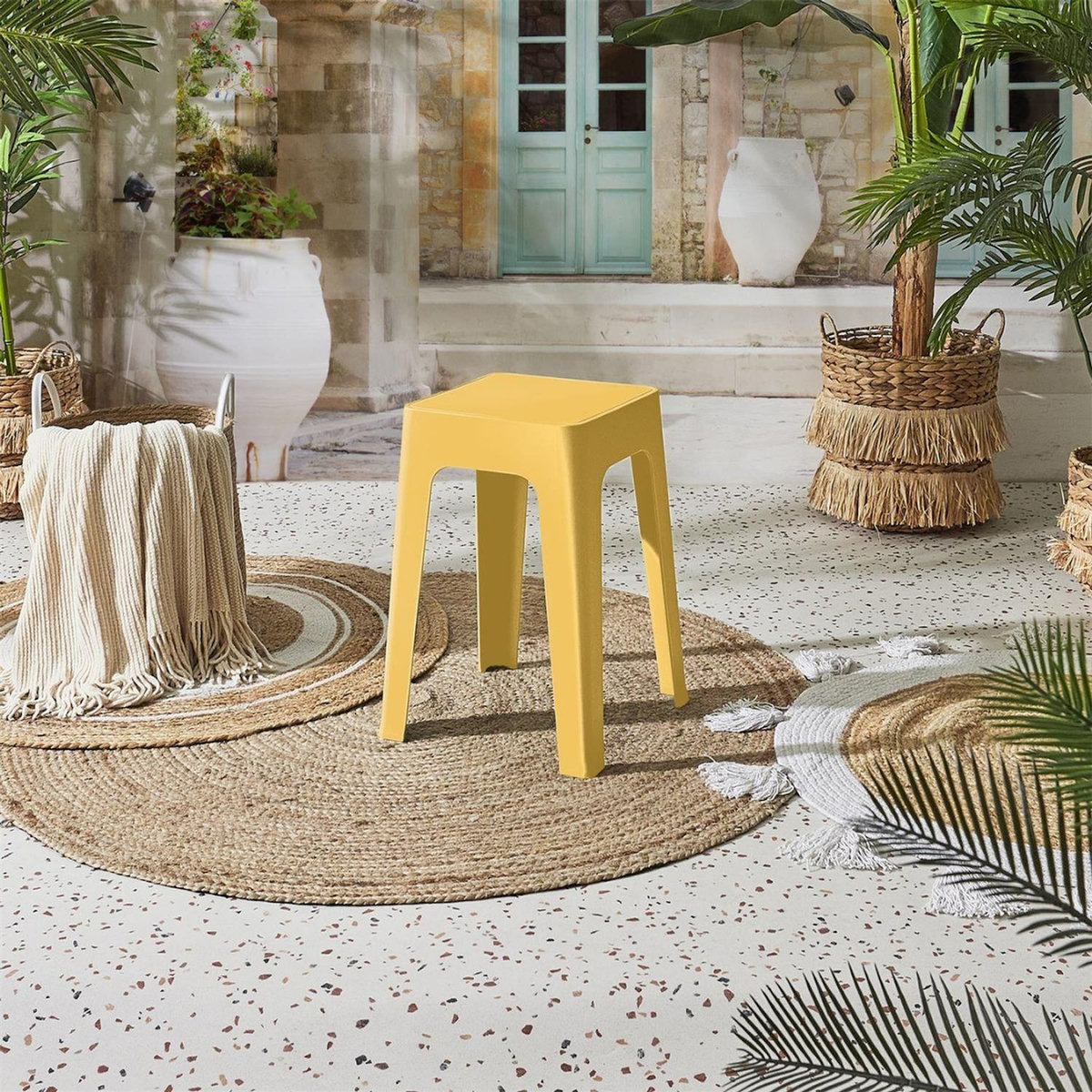 The Home Deco Factory Lot de 6 tabourets empilables SPECTRA