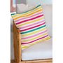 Voir la diapositive 4 : Paris Prix Coussin Déco en Coton  Cocoon  50x50cm Multicolore