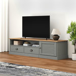 VIDAXL Meuble TV VIGO gris 156x40x40 cm bois massif de pin