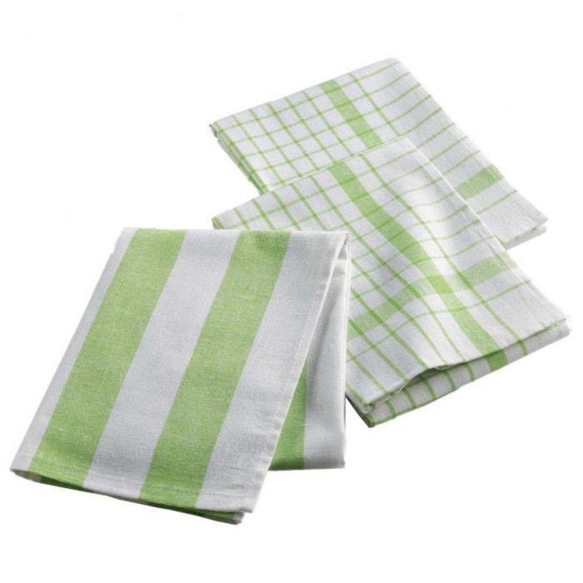 Paris Prix Lot de 3 Torchons de Cuisine  Utilo  50x70cm Vert Anis