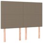 Voir la diapositive 4 : VIDAXL Tete de lit a LED Taupe 144x5x118/128 cm Tissu