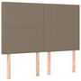 Voir la diapositive 4 : VIDAXL Tete de lit a LED Taupe 144x5x118/128 cm Tissu
