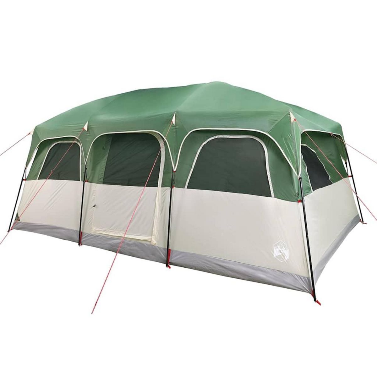 VIDAXL Tente de cabine familiale 9 personnes vert impermeable