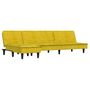 Voir la diapositive 2 : VIDAXL Canape-lit en forme de L jaune 255x140x70 cm velours