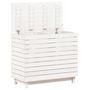Voir la diapositive 4 : VIDAXL Panier a linge blanc 88,5x44x76 cm Bois massif de pin