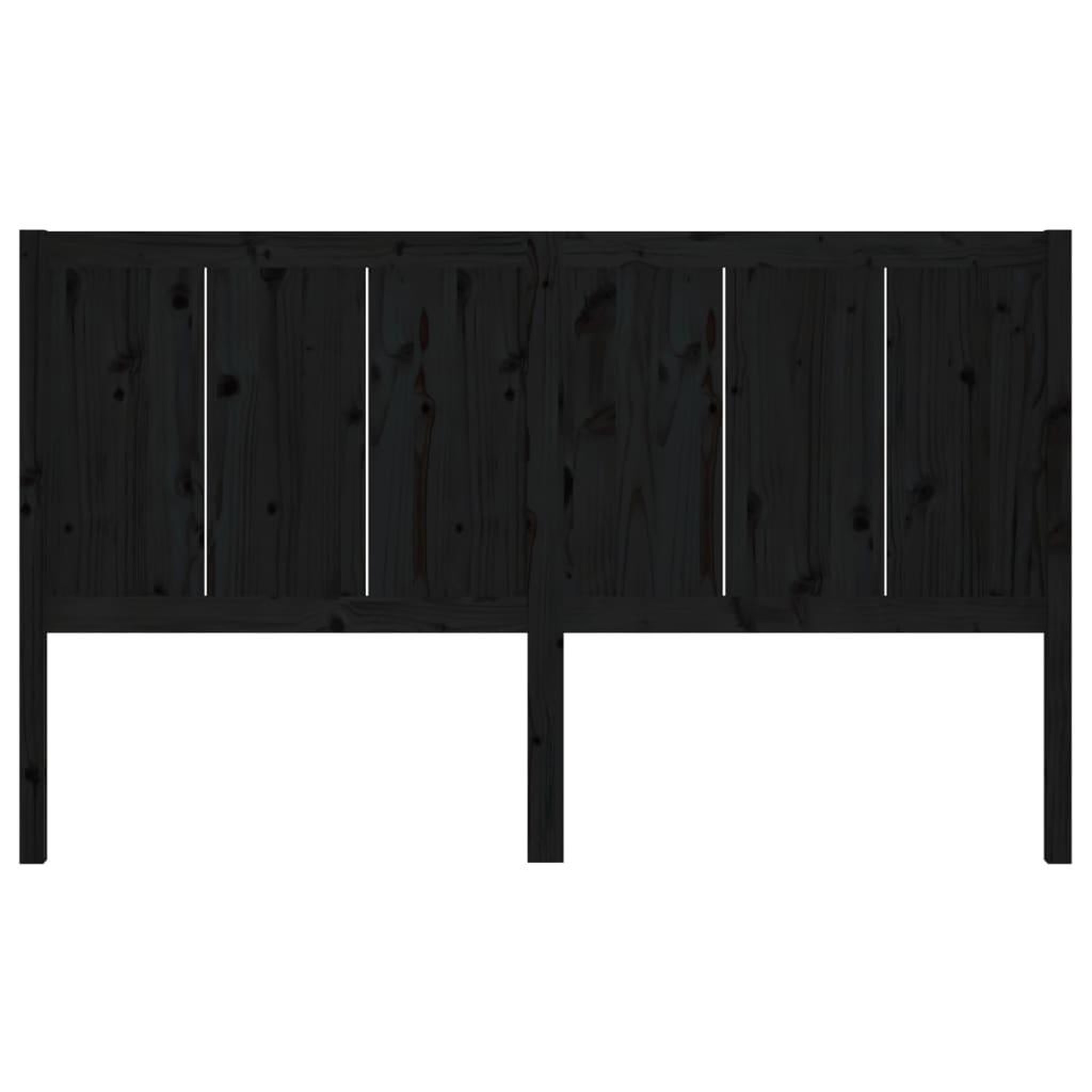 Voir la diapositive 4 : VIDAXL Tete de lit Noir 125,5x4x100 cm Bois massif de pin