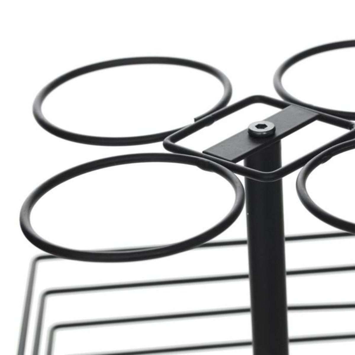 SECRET DE GOURMET Lot de 4 Mugs & Panier à Capsules  Mino  26cl Noir