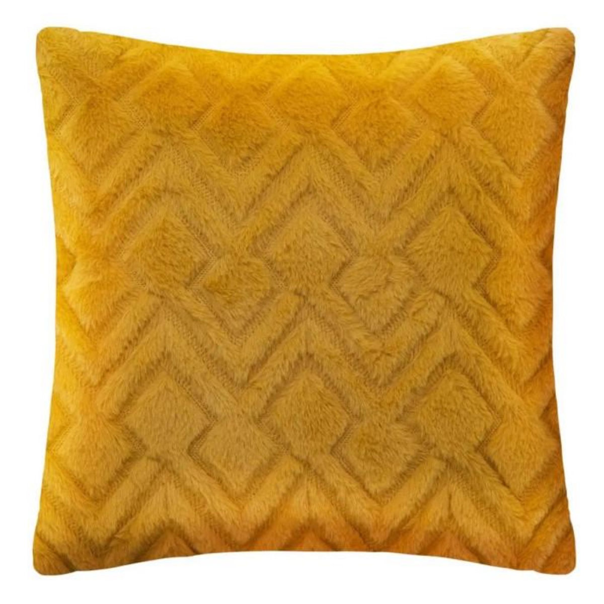 ATMOSPHERA Coussin Imitation Fourrure  Mara  45x45cm Ocre