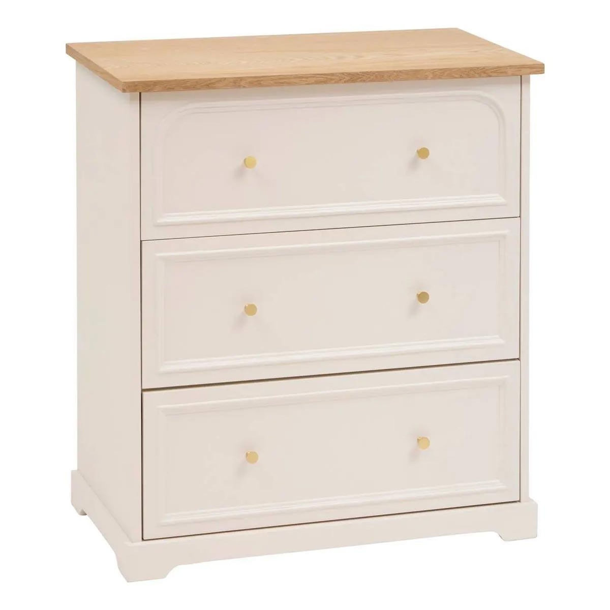 ATMOSPHERA Commode 3 Tiroirs  Mohéa  67cm Ivoire