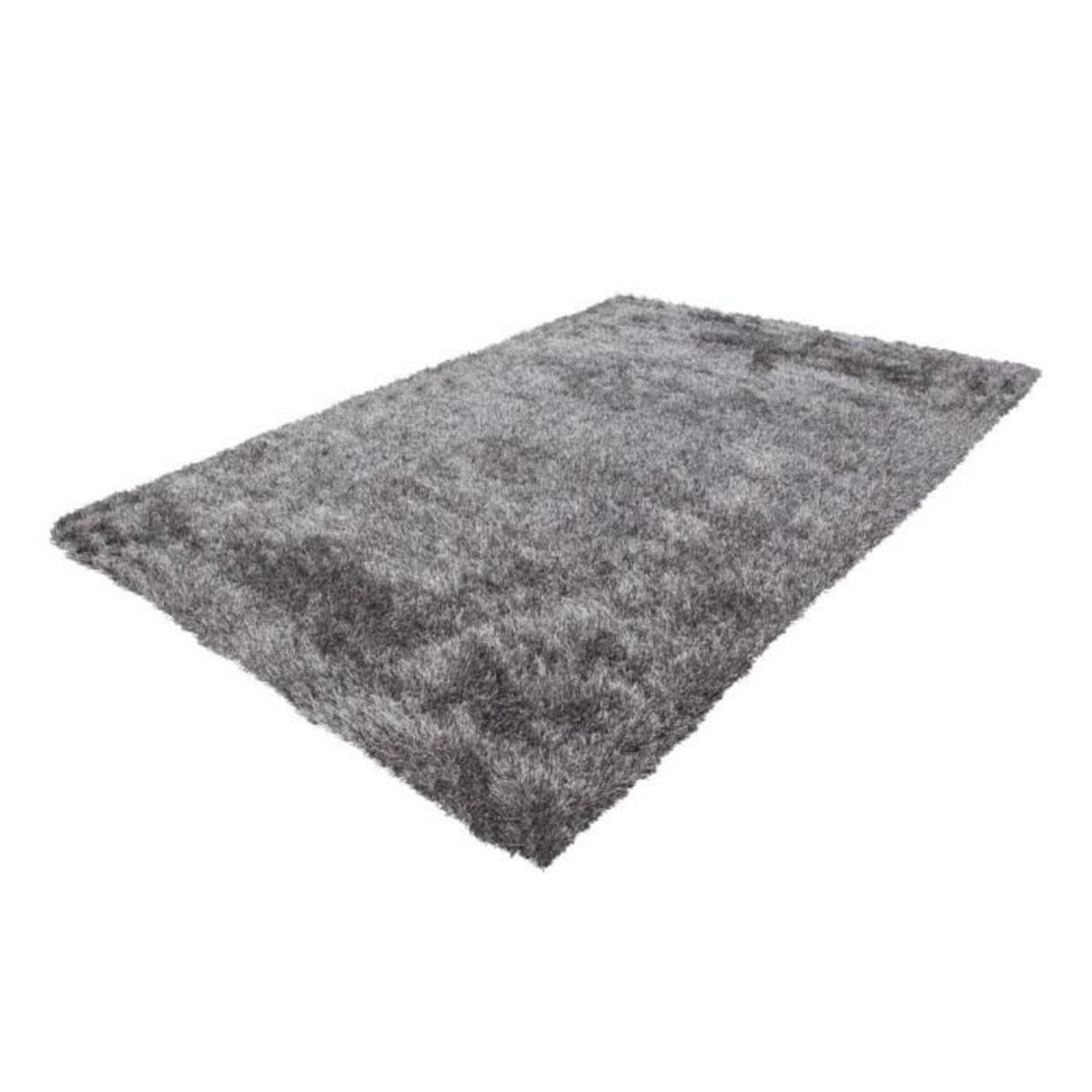 Paris Prix Tapis Shaggy Fait Main  Diamond  Gris Blanc