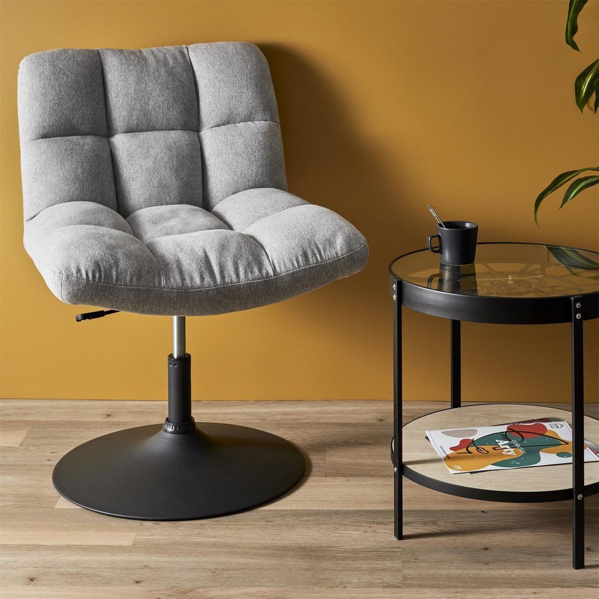 The Home Deco Factory Fauteuil de salon pivotant Askim