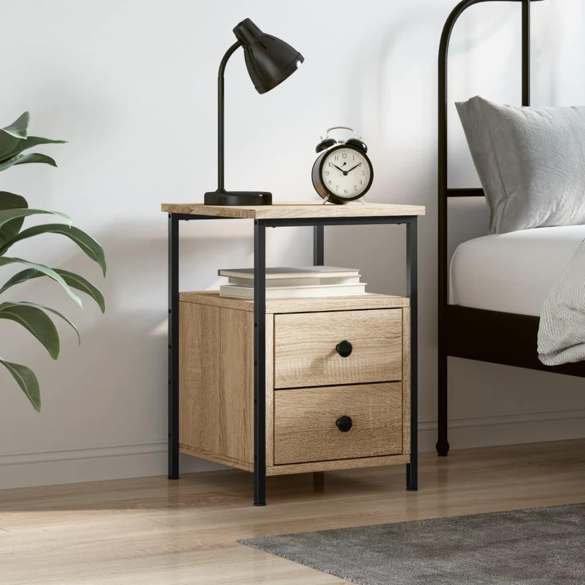 VIDAXL Table de chevet chene sonoma 34x35,5x50 cm bois d'ingenierie