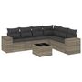 Voir la diapositive 2 : VIDAXL Salon de jardin avec coussins 7 pcs gris clair resine tressee