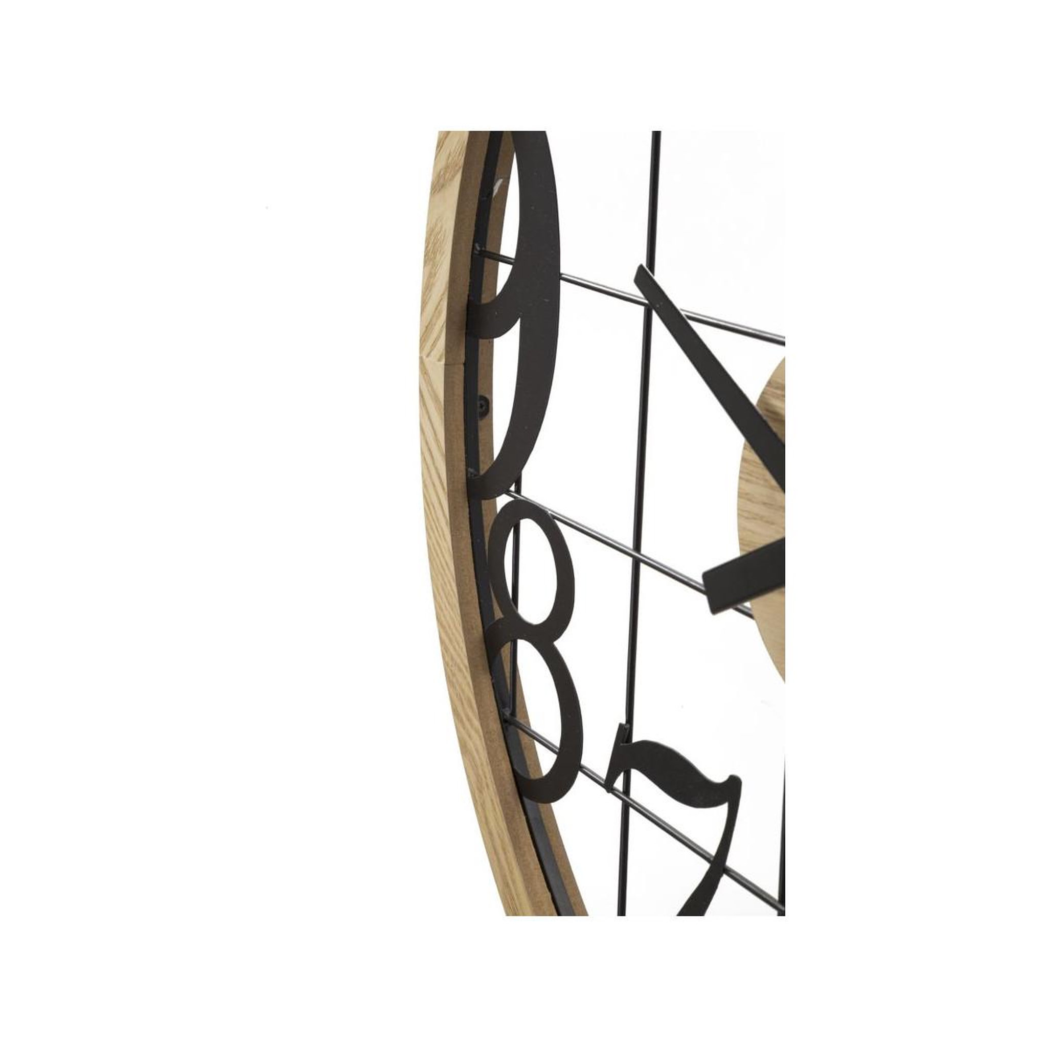 Voir la diapositive 4 : Paris Prix Horloge murale en métal  numbers  60cm noir