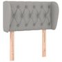 Voir la diapositive 2 : VIDAXL Tete de lit avec oreilles Gris clair 83x23x78/88 cm Tissu